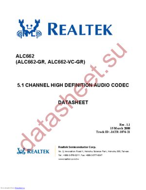 alc662 datasheet  