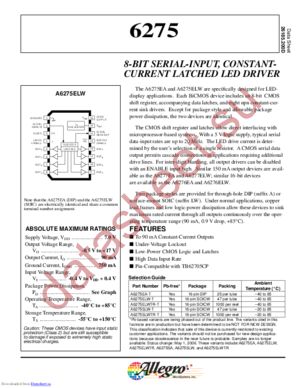 A6276ELWT datasheet  