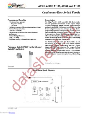 A1101ELHLT-T datasheet  