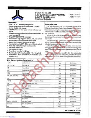 AS8C161831-QC166N datasheet  