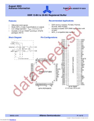 AS80SSTVF16859-56KR datasheet  