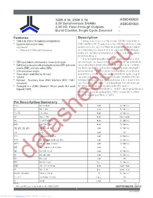 AS8C401825 datasheet  