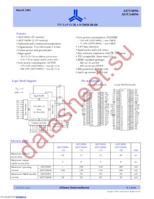 AS7C4096-15JC datasheet  