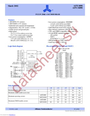 AS7C34098-35 datasheet  