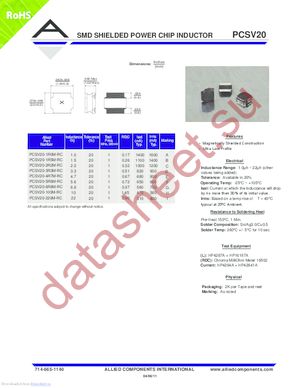 PCSV20-1R0M-RC datasheet  