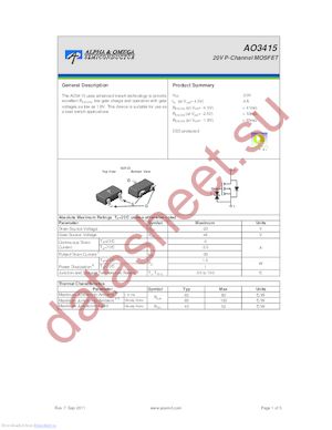 AO3415_11 datasheet  