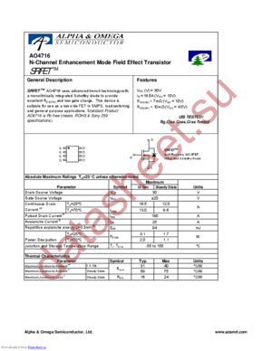 AO4716 datasheet  