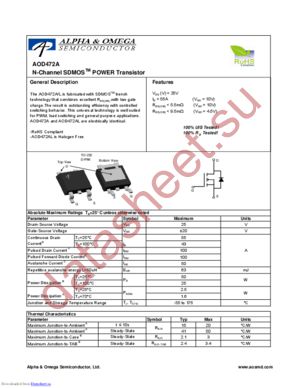 AOD472AL datasheet  