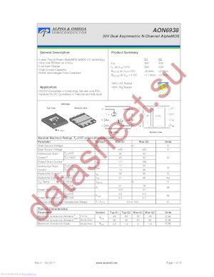 AON6938 datasheet  