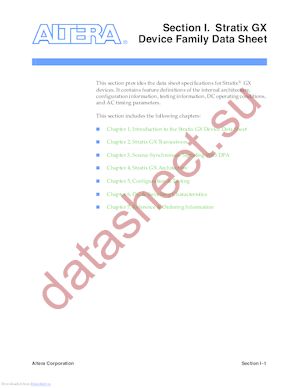 EP1SGX10C datasheet  