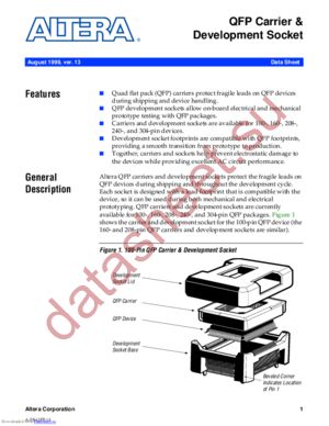 QFPCARRIERDEVELOPMENTSOCKET datasheet  