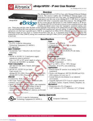eBridge16PCRX datasheet  