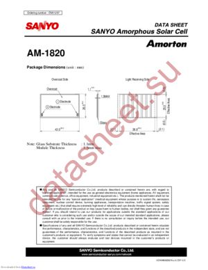 AM-1820 datasheet  