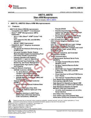 AM3715CUS100 datasheet  