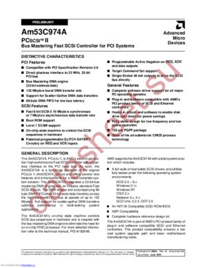 AM53C974AKC/W datasheet  