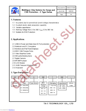 MV06E050T560-0603 datasheet  