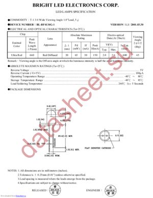 BL-B4134G-1 datasheet  