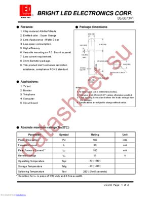 BL-BJ73V1 datasheet  