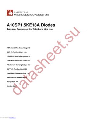 A10SP1.5KE13A datasheet  