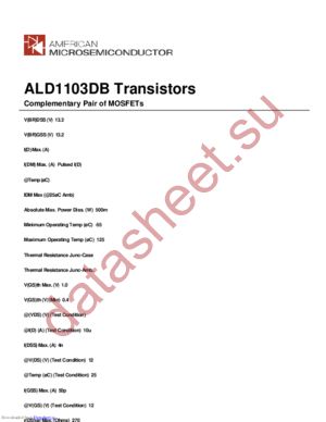 ALD1103DB datasheet  