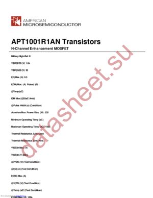 APT1001R1AN datasheet  
