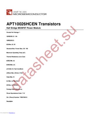 APT10026HCEN datasheet  