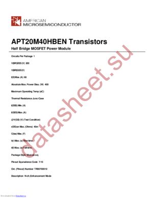 APT20M40HBEN datasheet  