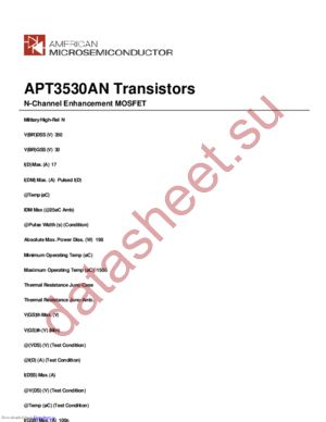 APT3530AN datasheet  