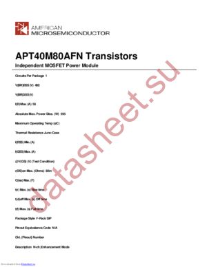 APT40M80AFN datasheet  
