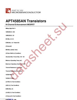 APT4585AN datasheet  