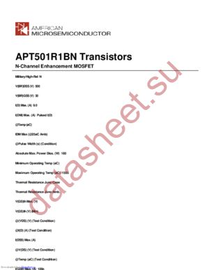 APT501R1BN datasheet  