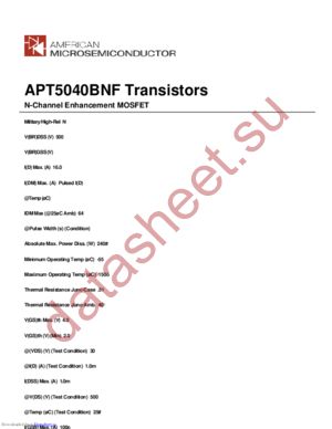 APT5040BNF datasheet  
