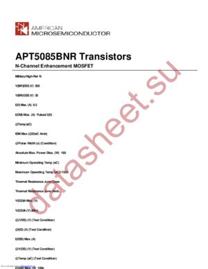 APT5085BNR datasheet  