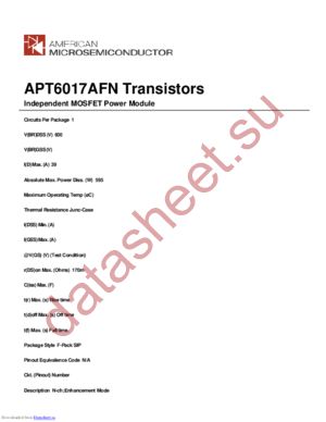 APT6017AFN datasheet  