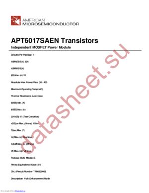 APT6017SAEN datasheet  