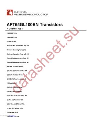 APT65GL100BN datasheet  