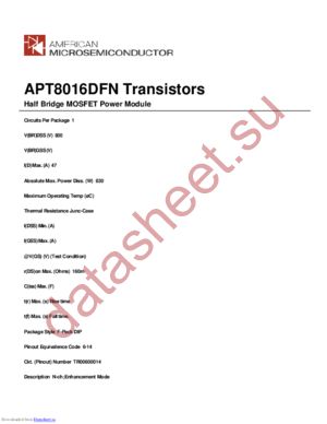 APT8016DFN datasheet  