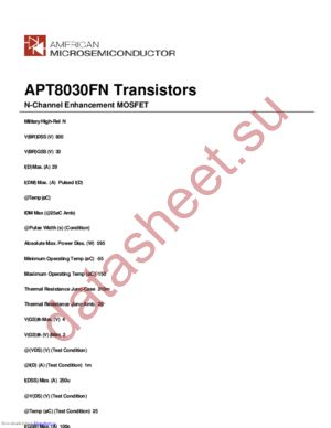 APT8030FN datasheet  