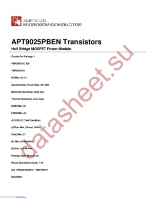 APT9025PBEN datasheet  