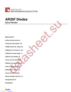 AR25F datasheet  