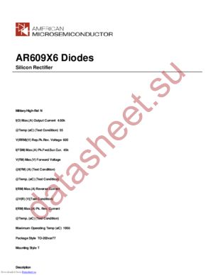 AR609X6 datasheet  