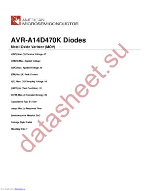 AVR-A14D470K datasheet  