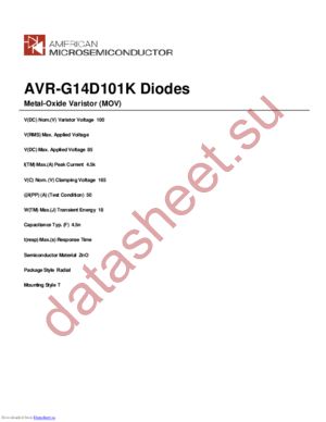 AVR-G14D101K datasheet  
