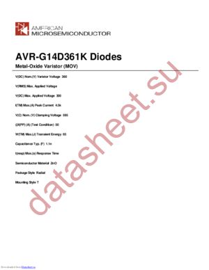 AVR-G14D361K datasheet  