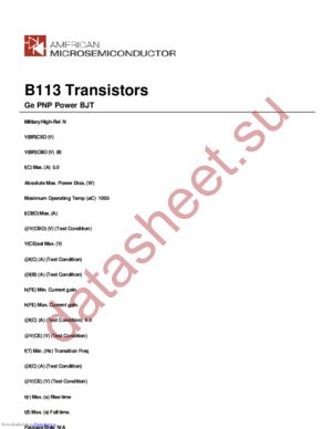 B113 datasheet  