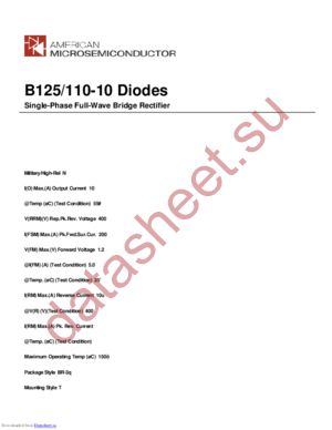 B125/110-10 datasheet  