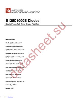 B125C1000B datasheet  