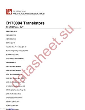 B170004 datasheet  