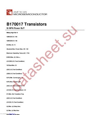 B170017 datasheet  
