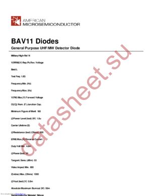 BAV11 datasheet  